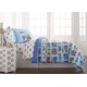 thumbnail image 3 of Azul Trenes Aviones Camiones Algodón Edredón Set Toddler Twin Full/Queen Niños, 3 of 3