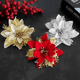 thumbnail image 2 of Flores Navideñas Adorno De Navidad Set De 10 Flores De 10cm, 2 of 3