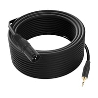 Magideal - 1 8 Pulgadas A Xlr Cable De Audio De Micrófono De 3 5 Mm Trs A Xlr Con Conector Xlr Para Teléfono Inteligente Creación Musical 10M