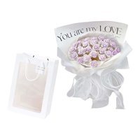 Bothyi - Juego De Fabricación De Flores Ramo De Flores Artesanía Para Aniversario Fiesta De San Valentín Violeta 33 Piezas