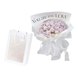 Bothyi - Juego De Fabricación De Flores Ramo De Flores Artesanía Para Aniversario Fiesta De San Valentín Violeta 33 Piezas