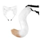 thumbnail image 2 of Fox Ears And Tail Cat Ear Headband Headwear Para Party Prom Halloween White, 2 of 2