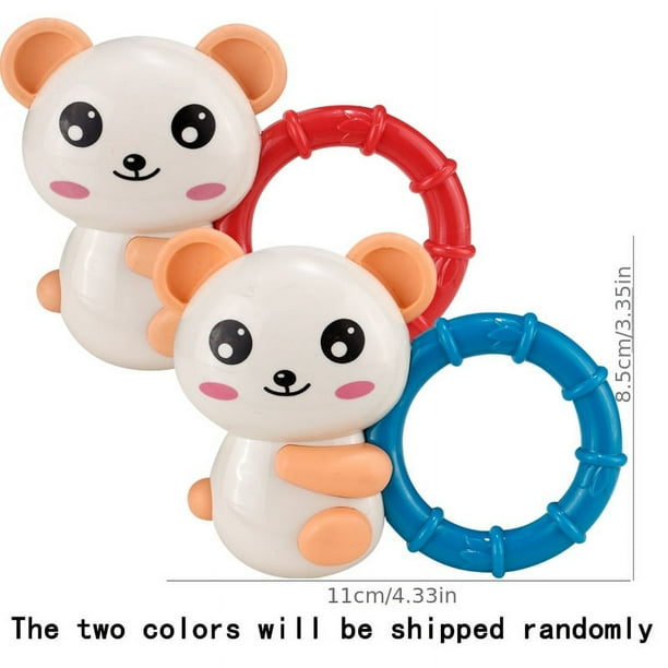 Baby Soft Rubber Rattles, Safe To Chew And Can Be Boiled And Sterilized, Without Peculiar Smell