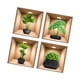 thumbnail image 1 of 4 Pegatinas De Pared Con Plantas Verdes Para Comedor, Oficina, Decoración Del Hogar, Despegar Y Pegar Con Macetas Negras, 1 of 5