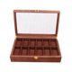 thumbnail image 2 of Caja De Reloj Expositor De Madera Organizador 10 Ranuras Nogal Madera, 2 of 5