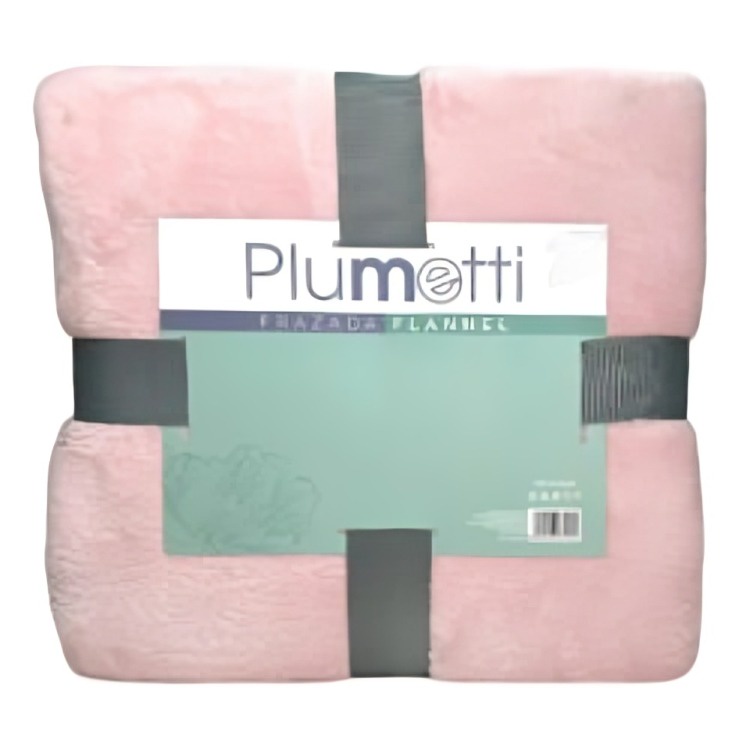 Frazada Flannel 1.5 Plazas / Rosa Claro – Plumetti