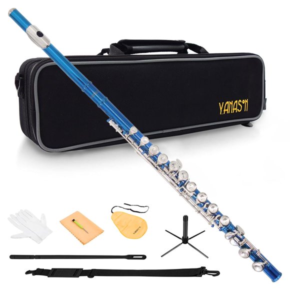 Flauta YANASON Azul de 16 teclas – Kit niquelado