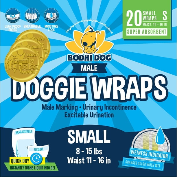 Bodhi Dog pañales desechables para perros machos, superabsorbentes, talla pequeña