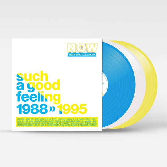 Vinilo Now Twic 1988‑1995 Azul/Blanco/Amarillo