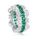 thumbnail image 1 of Anillos de Boda de 2 Tonos para Mujer CZ Hielo Triturado Anillos de Compromiso Eternidad Anillo de Cóctel Llamativo de Plata Esterlina 925 Talla 5-10, 1 of 7