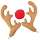 thumbnail image 1 of Cuernos de reno de Navidad para coche y adornos para la para coche, SUV, camión, ventana, accesorio de vacaciones, Material Premium encantador Caqui, 1 of 5