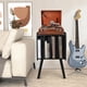 thumbnail image 5 of Soporte para tocadiscos 2BHOME de madera LP con 4 gabinetes negros, 5 of 7