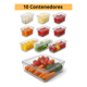 thumbnail image 3 of Organizador  refrigerador  Set  x  10 contenedores  transparentes con tapa, 3 of 3