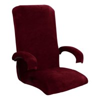 Magideal - Funda Giratoria Para Silla De Ordenador Con Funda Giratoria Con Cremallera Para Silla De Oficina , Vino Vino Rojo