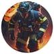 thumbnail image 3 of Bomberos Alfombra Redonda de Felpa Coral, Antideslizante, No Desprende Pelusas, Lavable y Duradera para Salón, Dormitorio y Habitación de Niños 60cm, 3 of 6