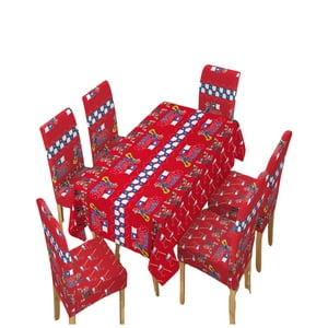 Genérico - Mantel Mas 6 Fundas De Sillas Fechas Patrias 140X220Cm 04