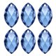 thumbnail image 1 of Uxcell K9 Cristales Colgantes Ovalados, Paquete de 6 Cuentas de 38mm para Prismas de Candelabro, Piezas Colgantes para Lámpara DIY para Decoración de Artes y Manualidades, Azul, 1 of 7