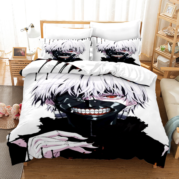 Anime Tokyo Ghoul Bedding Set Twin Full Size Hip Hop Anime Bed Set Teenager Bedroom Duvet cover Sets Bed Sheets
