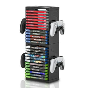 Genérico - Almacenamiento De Videojuegos, Torre De Almacenamiento Para Juegos Ps5, Soporte De Almacenamiento Para Juegos Xbox Nintendo Switch (Para 24 Cajas De Juegos)-24 En 1