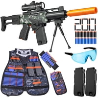 Sanetan - Rifle De Francotirador Automático Toy Gun Con Mira, Kit De Chaleco Táctico
