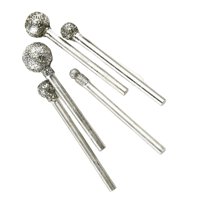 Ioensy - 5 Uds Puntas De Molienda Recubiertas De Diamante Con Cabeza De Bola Accesorio De Grano De Fresas De Bola Redonda