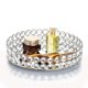thumbnail image 1 of Bandeja de perfume de cristal Feyarl para maquillaje cosmético, color plateado, 1 of 7