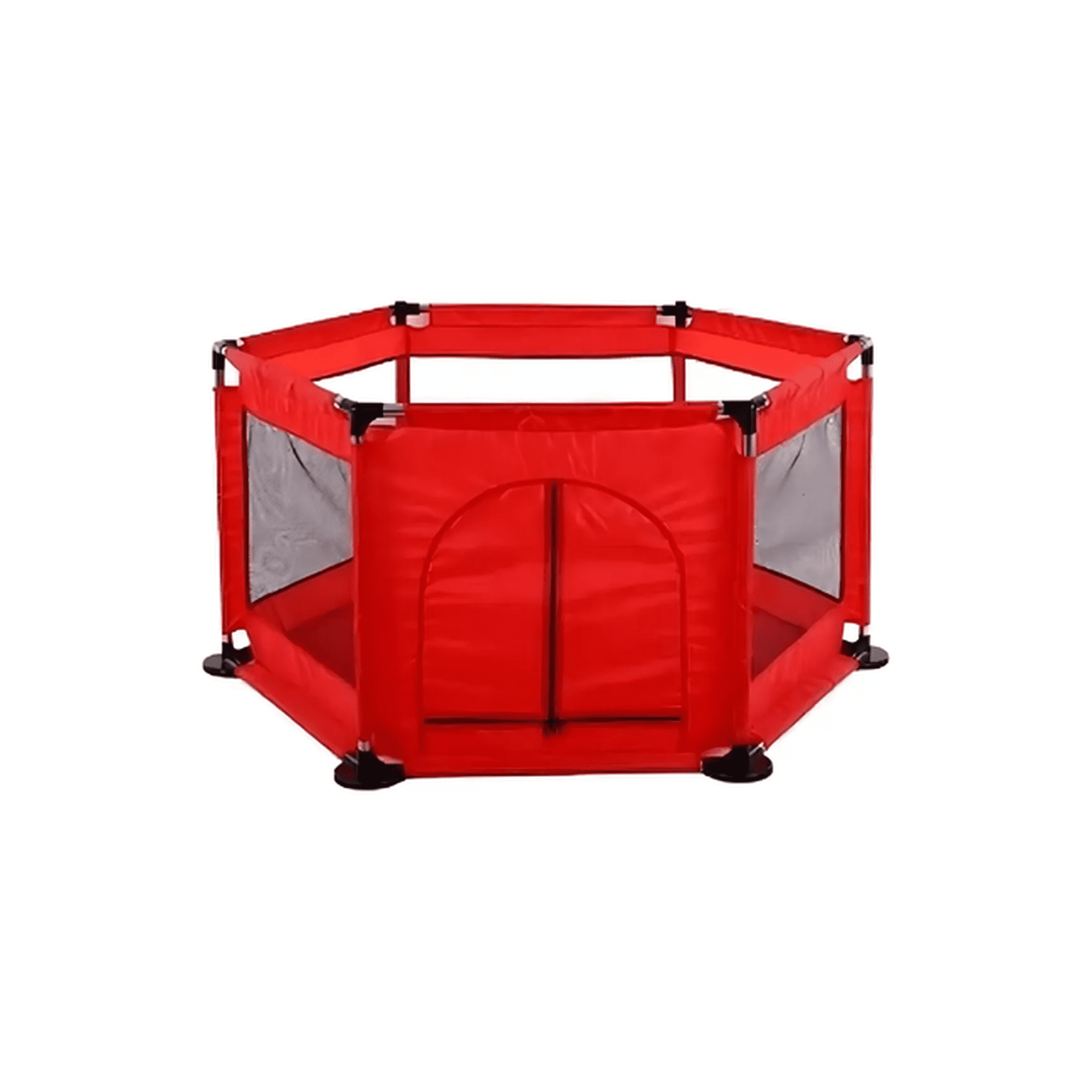 Genérico - Corral De Seguridad Para Bebé Hexagonal 130 Cm + Pelotas, Rojo