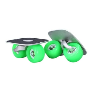 Genérico - Roller Road Drift Skates Plate Outdoor Split Skateboard Solid Green Wheels