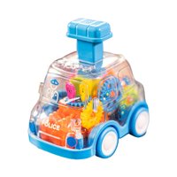 Magideal - Transparente Gear Bus Toys Juguetes Interactivos Con Engranajes Giratorios Slide Car Development Toys Para Niños Niñas Niños Pequeños Niños Regalos De Azul