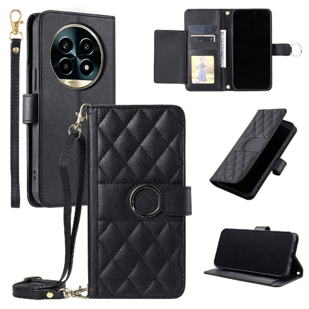 Funda tipo billetera FOXDOCK para Realme 13 Pro – Tapa abatible con correa para mujer
