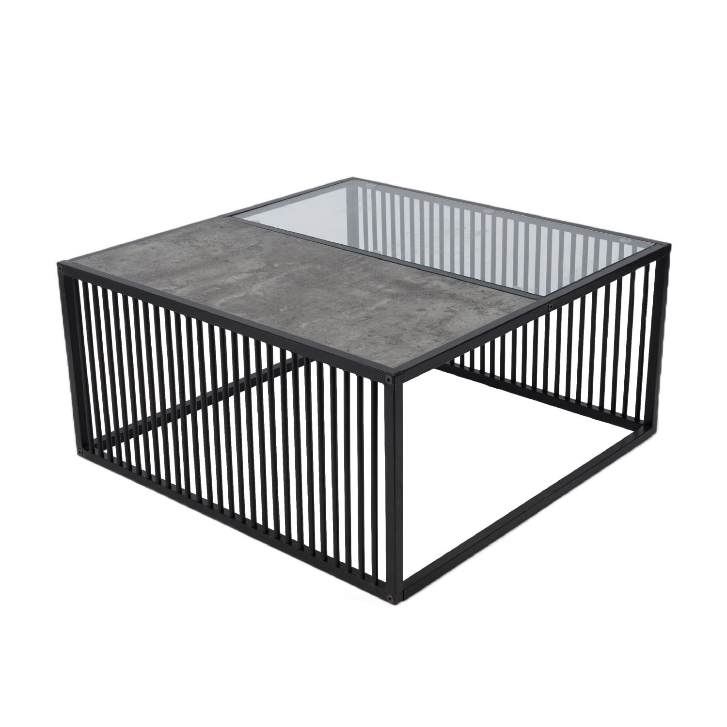 Habita2 Chile - Mesa De Centro Black Elegante Diseño 80x80 - Negro