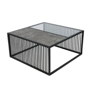Habita2 Chile - Mesa De Centro Black Elegante Diseño 80X80 - Negro