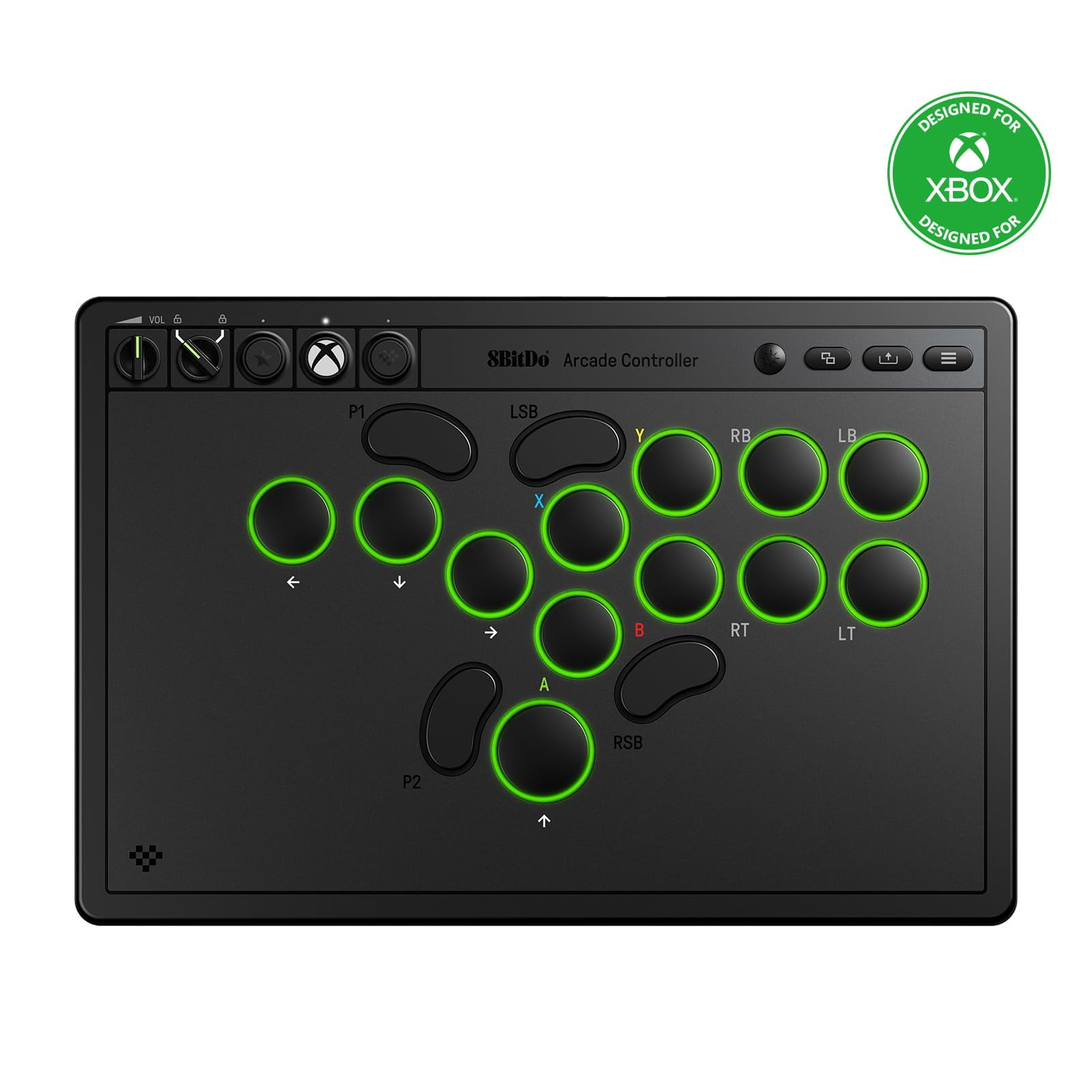 Controlador Arcade 8bitdo Con Todos Los Botones, Xbox, Inalámbrico Rgb