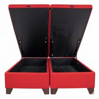 Vitelio - Bases De Camas 2 Plaza Baul 190X150Cm Rojo