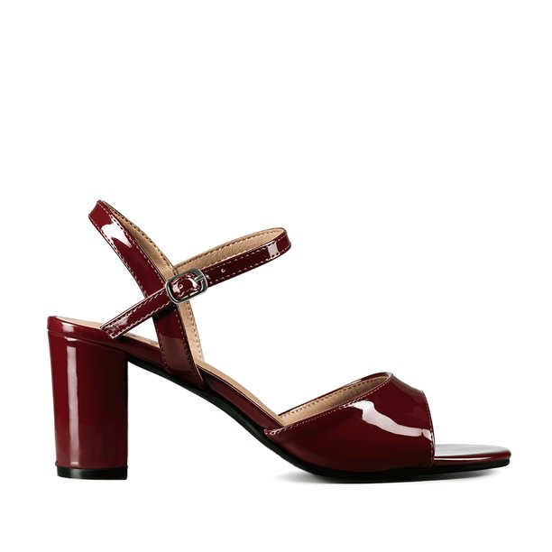 Sandalia Casual Taco Alto Simil Charol Weide Mujer YOU550