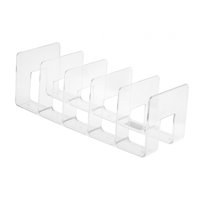 Magideal - Organizador De Archivos Acrílico, Soporte Para Libros, Clasificación De Archivos De Cinco Secciones, Bolso, Organizador Para Librería, Mesa, Libros De Claro