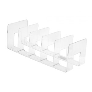 Magideal - Organizador De Archivos Acrílico, Soporte Para Libros, Clasificación De Archivos De Cinco Secciones, Bolso, Organizador Para Librería, Mesa, Libros De Claro