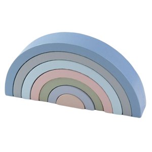 Bothyi - 7 Juguetes Apilables De Arcoíris Para Niños, Niñas, Niños, Forma A Juego, Aprendizaje, Azul