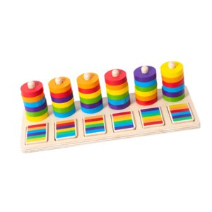 Magideal - Juego De Rompecabezas Hanoi, Juguete Intelectual Para Fiestas, Apilamiento De Madera, Bricolaje, Rompecabezas Para Niñas, Preescolares, Niños Pequeños