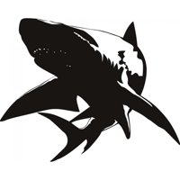 Rienda Libre Graphics - Decomural Great White Shark Under The Sea Ws-17499
