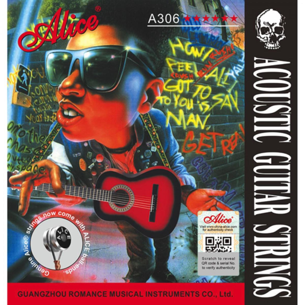 Set De Cuerdas De Guitarra Electroacústica Alice A306Xl 0.10 - 0-25