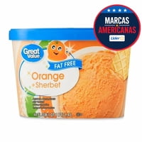 Helado Sorbete Sabor Naranja Pote 1,4 L Great Value