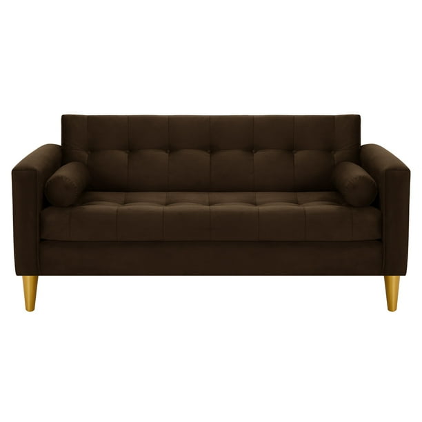 Sofa Retro 3c Felpa 01 Chocolate