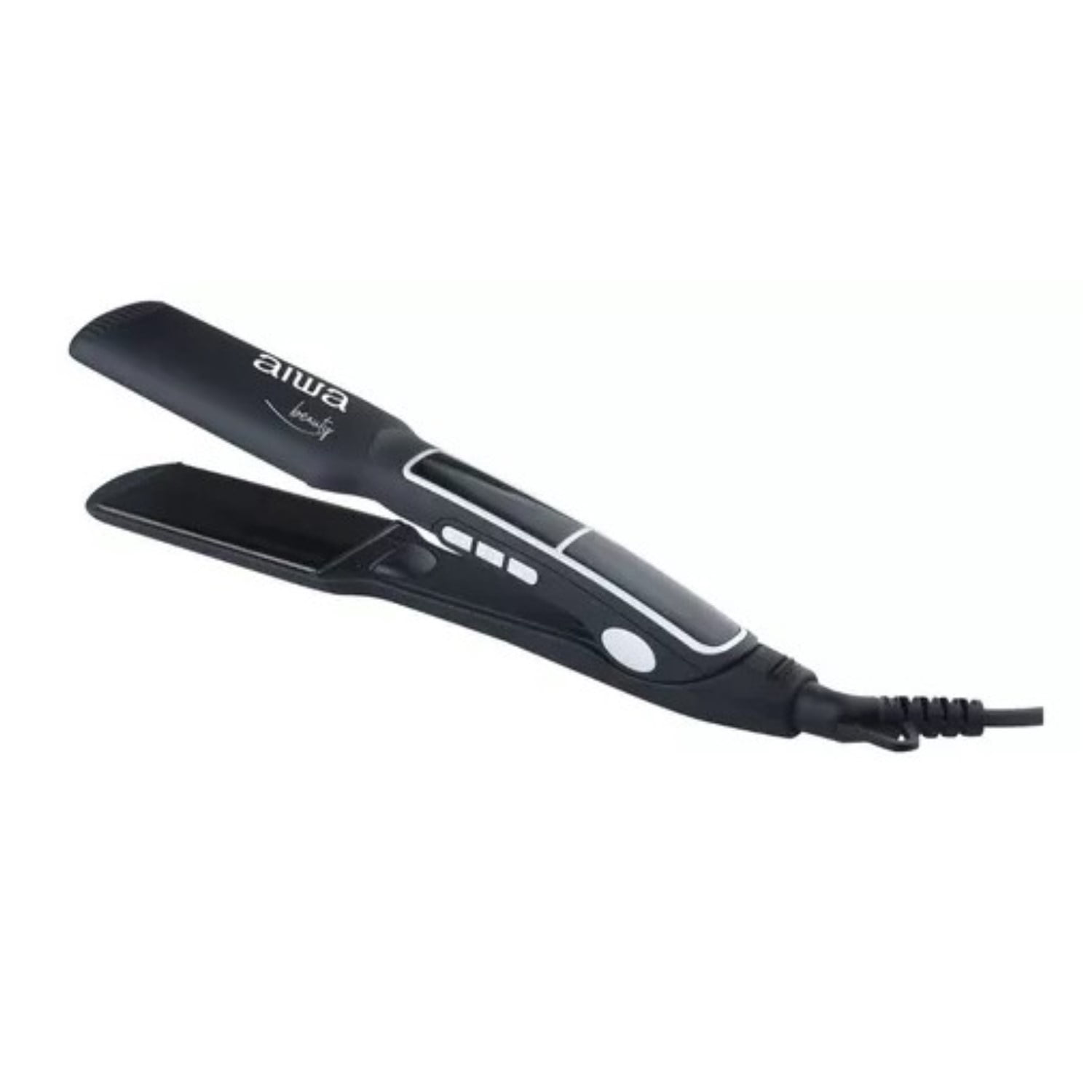 Plancha De Cabello Aiwa Con Indicador De Temperatura Tp-5538 Color Negro