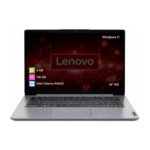 Notebook Lenovo Ideapad Celeron 4Gb 128Gb 14' Hd Win11 Gris