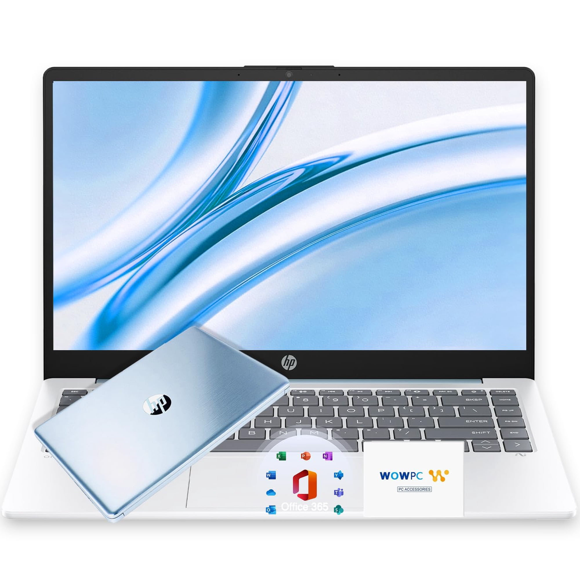 Ordenador Portátil Hp 14 Moonlight Blue, 4 Gb De Ram Ddr5, 1,1 Tb De Almacenamiento, Win11