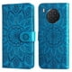 thumbnail image 1 of Funda tipo cartera FOXDOCK para Honor 50 Lite , diseño girasol en relieve, cuero PU, cierre magnético, soporte y tarjetero, 1 of 5