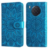 Funda Tipo Cartera Foxdock Para Honor 50 Lite , Diseño Girasol En Relieve, Cuero Pu, Cierre Magnético, Soporte Y Tarjetero