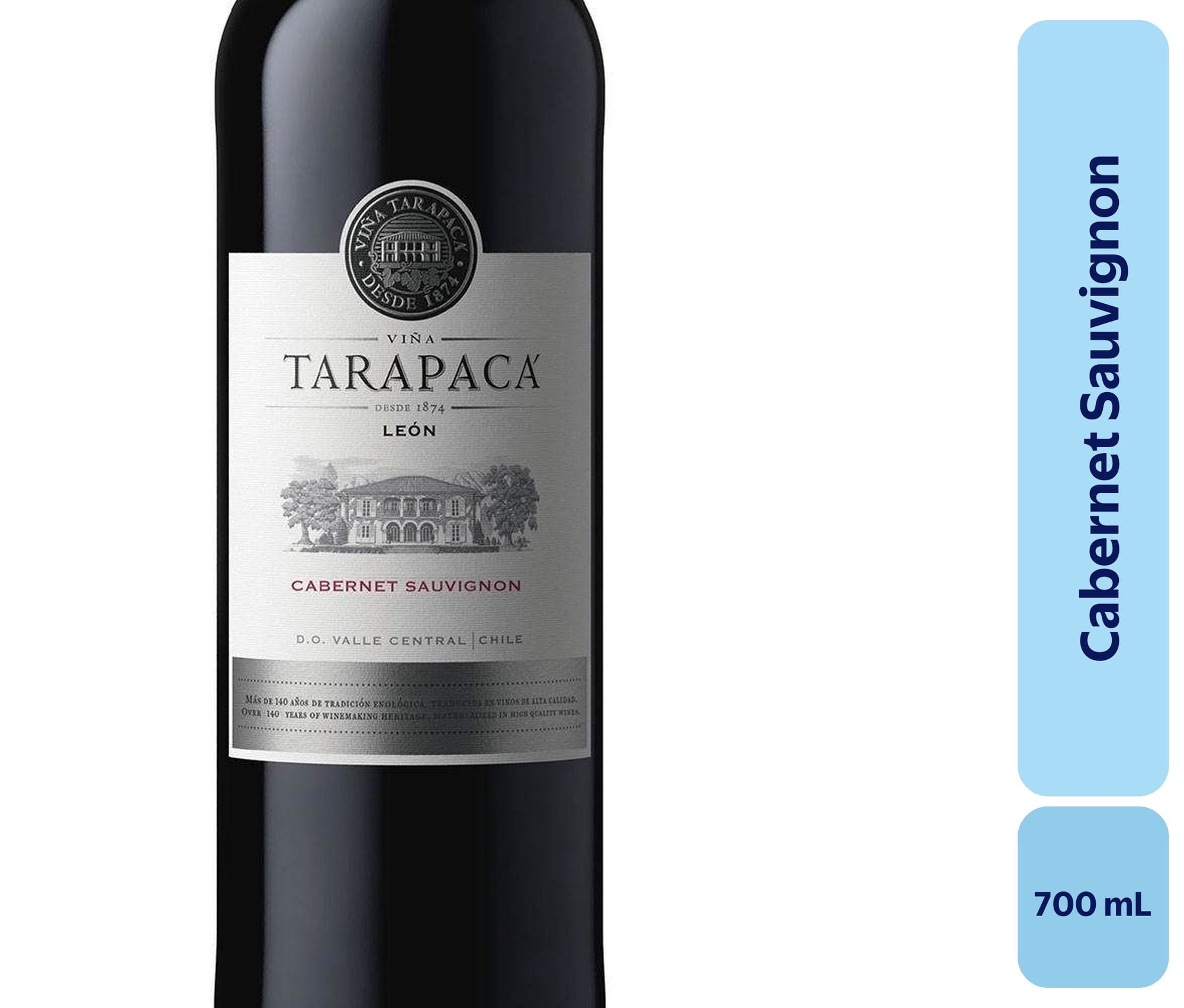 Vino Cabernet Sauvignon Botella 700 mL Leon De Tarapaca