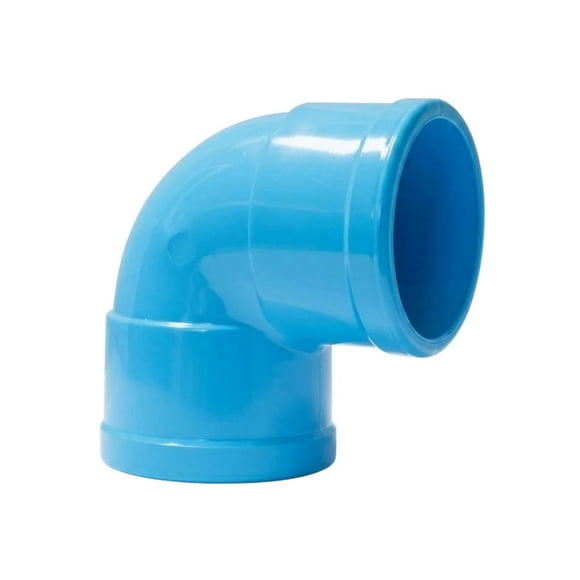 Codo PVC Celeste 90° 50mm PN10 Novoplast Presión Agua